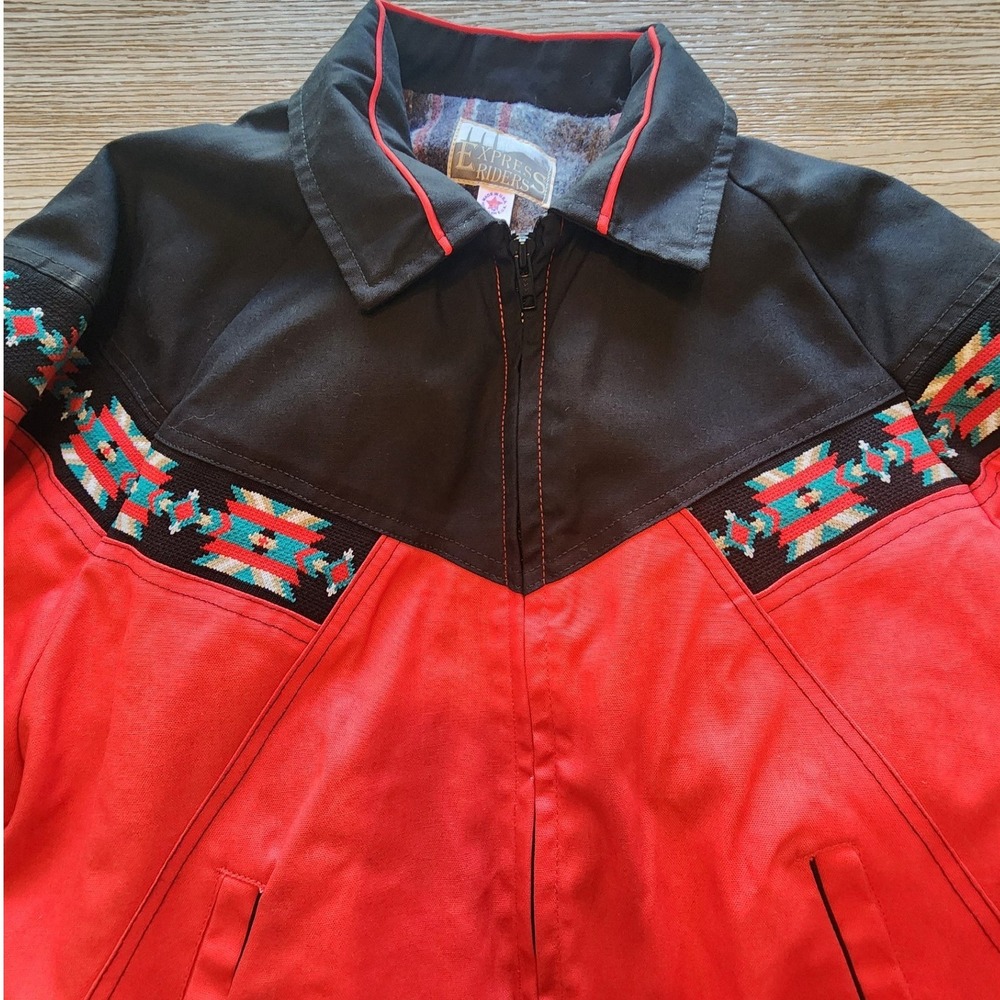 Vtg 90s Express Riders Southwestern Jacket. Cowgirl NOS gorpcore USA MINT Aztec